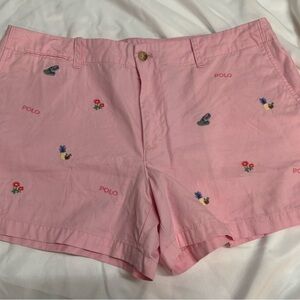Polo by Ralph Lauren Pink Embroidered Women's Shorts